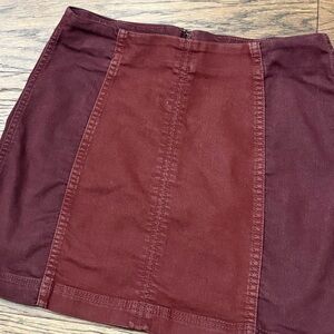Free People Mini Skirt - Modern Femme color Block Stretch Denim Size 4